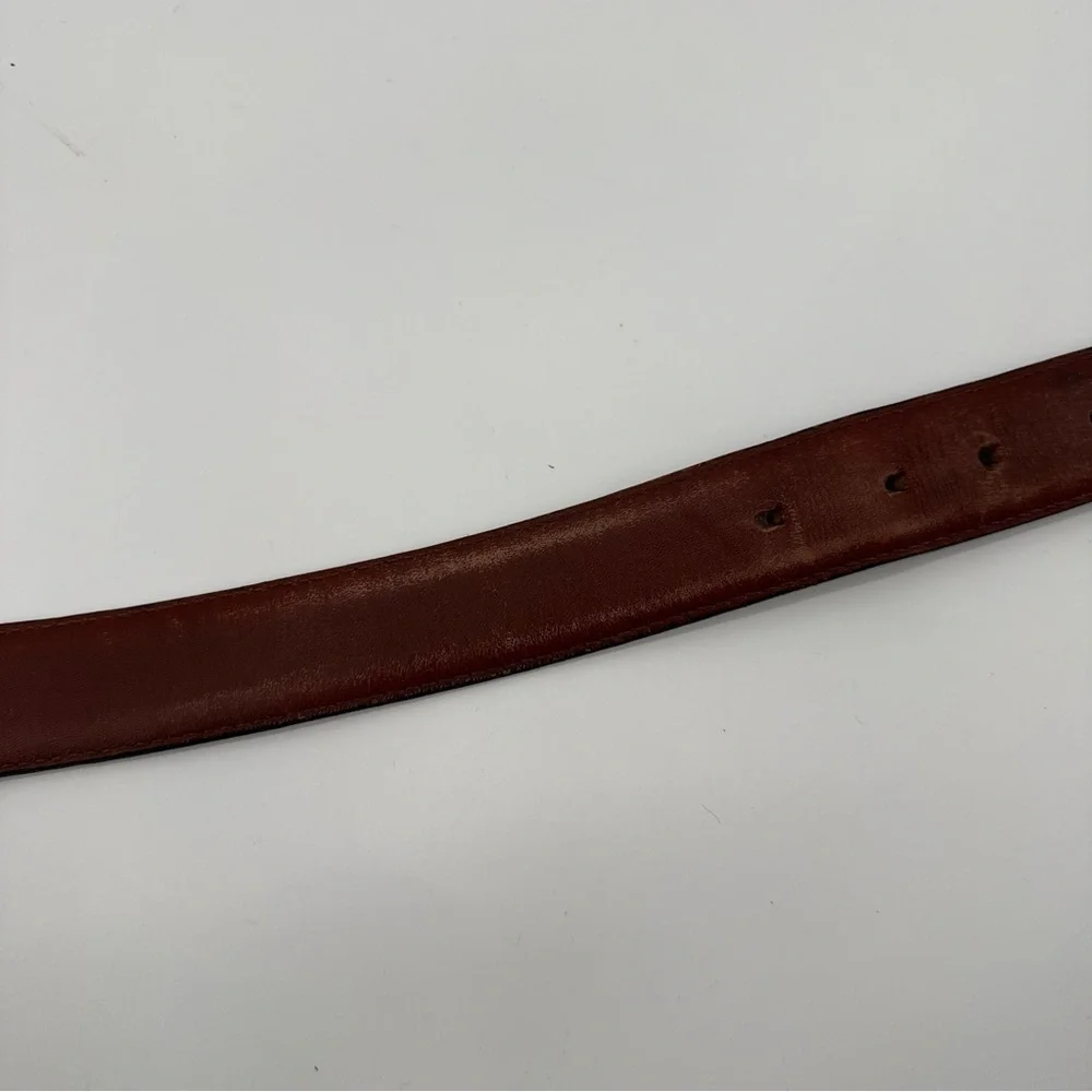 Aniline Kipskin Shoulders Black Leather Belt Mens Classic Size 40